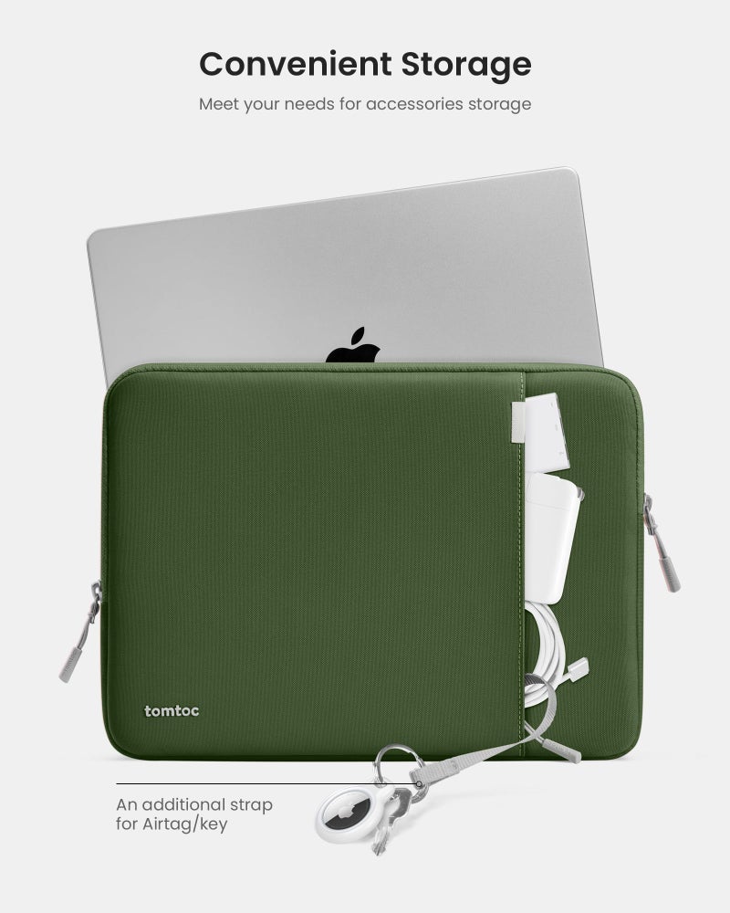 توم توك حافظة كمبيوتر محمول واقية Tomtoc 360 لجهاز MacBook Pro M3/M2/M1 Pro/Max مقاس 14 بوصة A2992 A2918 A2779 A2442 2024-2021 13.8 بوصة كمبيوتر محمول سطحي جديد الإصدار السابع Copilot+ حافظة MacBook مقاومة للماء - Image 4